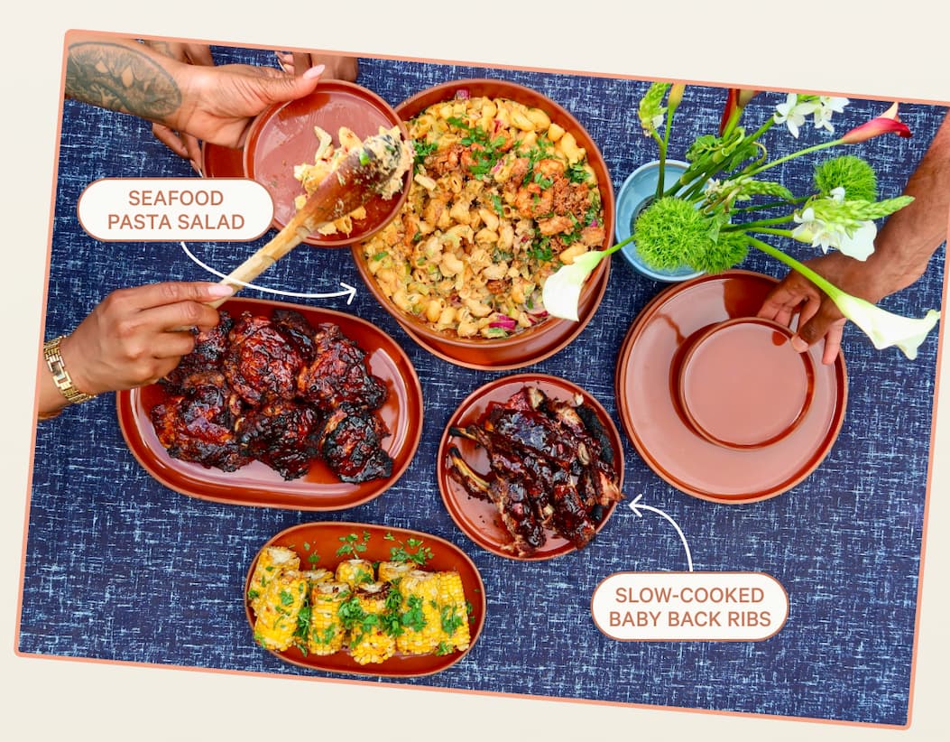 To celebrate, we teamed up with Brooklyn chef Will Coleman for an incredible summer menu: slow-cooked baby back ribs with a sweet strawberry barbeque sauce and a vibrant seafood pasta salad.