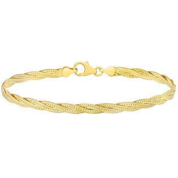 14kt Yellow Gold Braided Bracelet