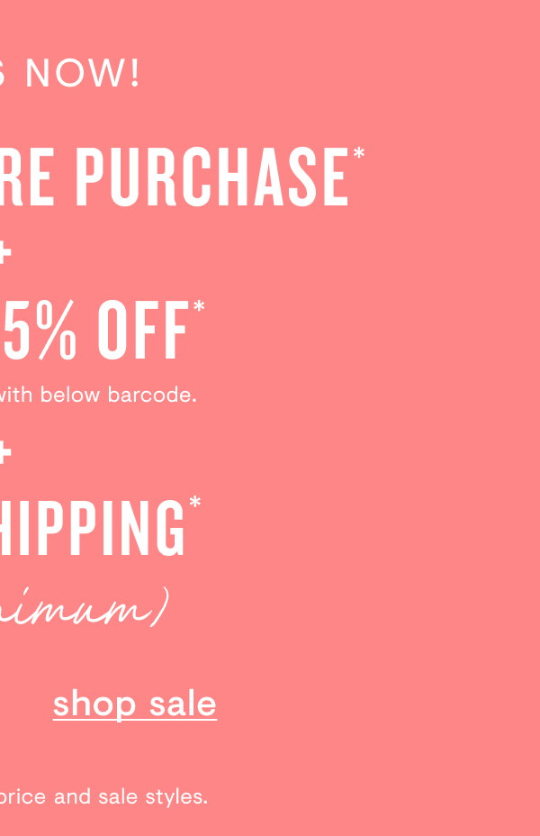 Shop sale