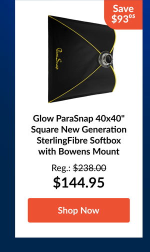 Glow ParaSnap 40x40inches Square New Generation SterlingFibre Softbox with Bowens Mount