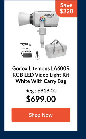 Godox Litemons LA600R RGB LED Video Light Kit White With Carry Bag