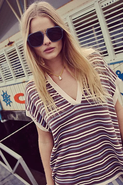 Janis Detail Aviator Sunglasses