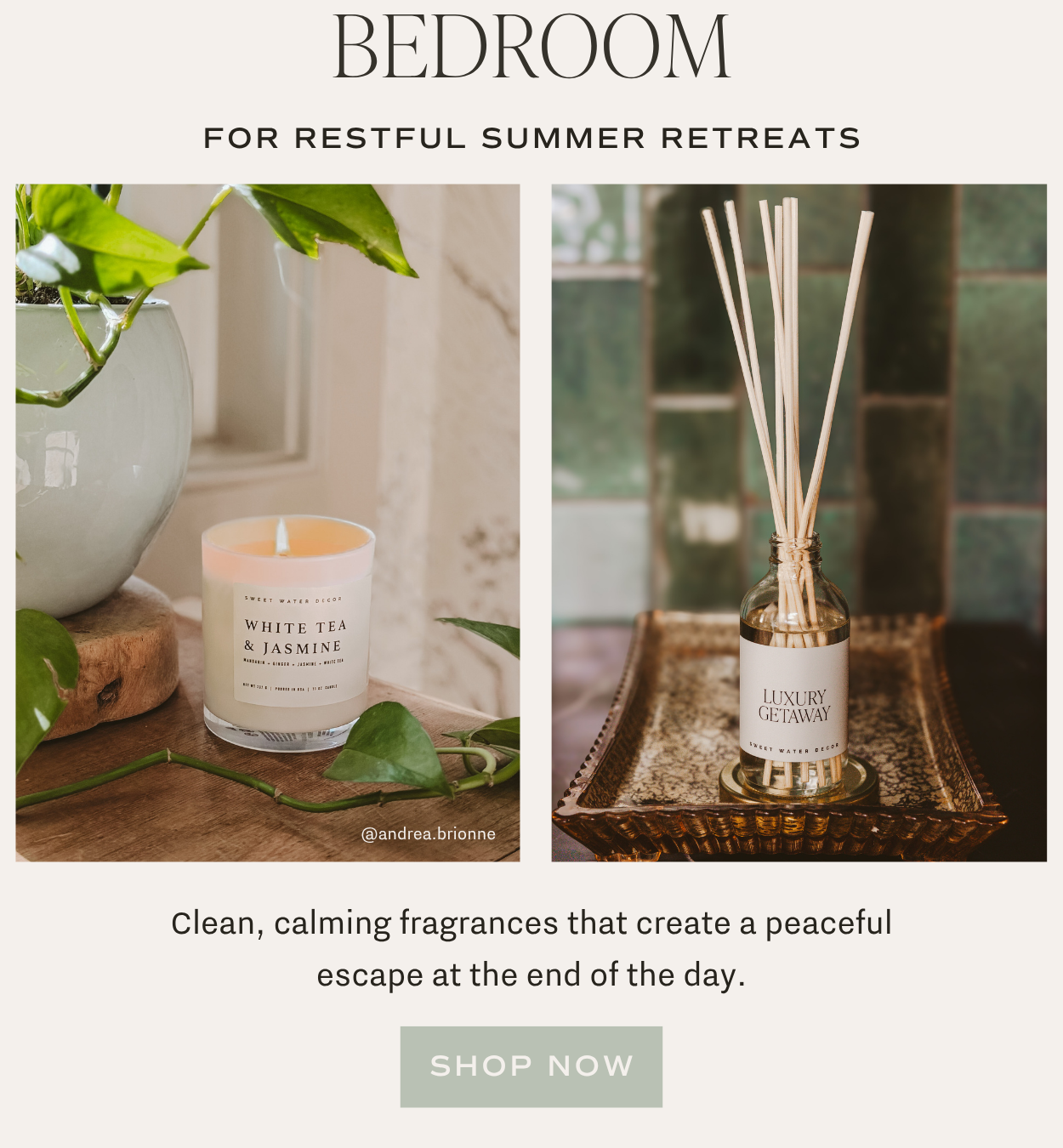 Shop clean calming scents for the bedroom