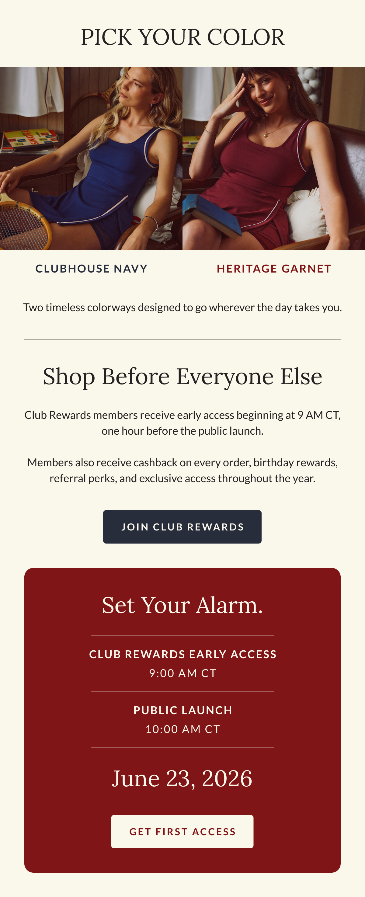 Set your alarm