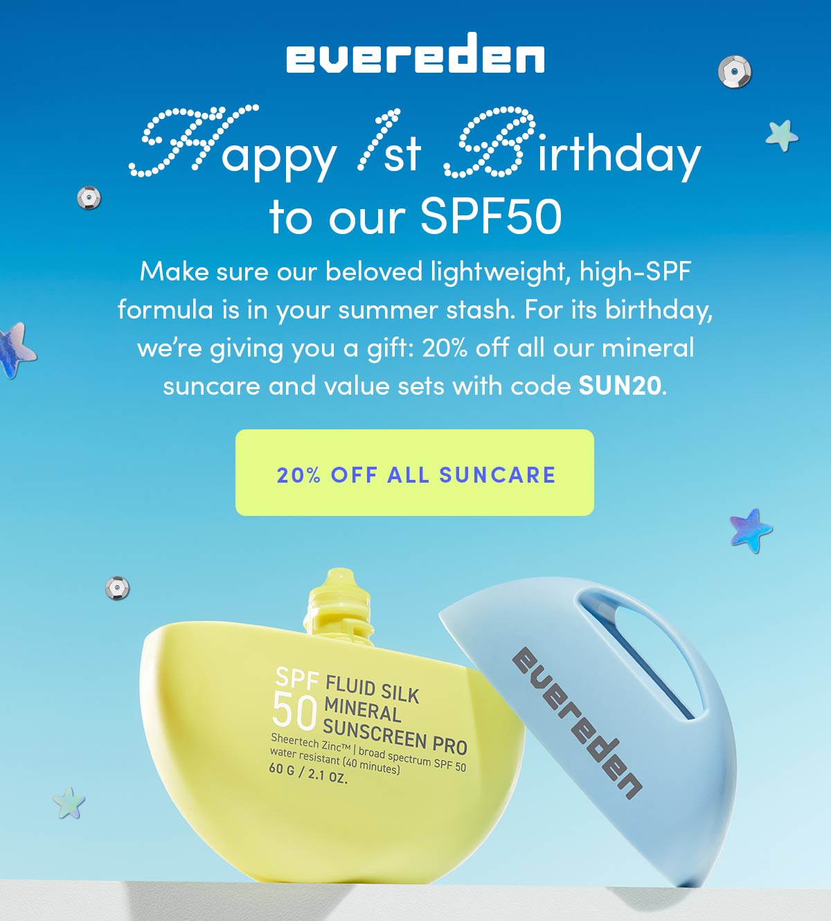 20% Off All Suncare