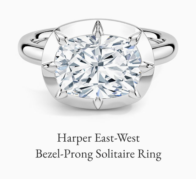 Harper East-West Bezel-Prong Solitaire Ring