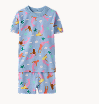 HannaJams™ Pajama Set | Floral Mermaids on Picnic Sky