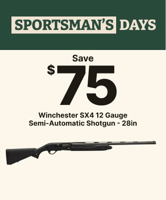Save $75 on Winchester SX4 12 Gauge Matte Black Semi Automatic Shotgun