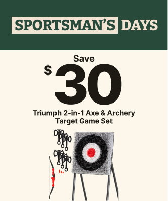 Save $30 on Triumph 2-in-1 Axe & Archery Target Game Set