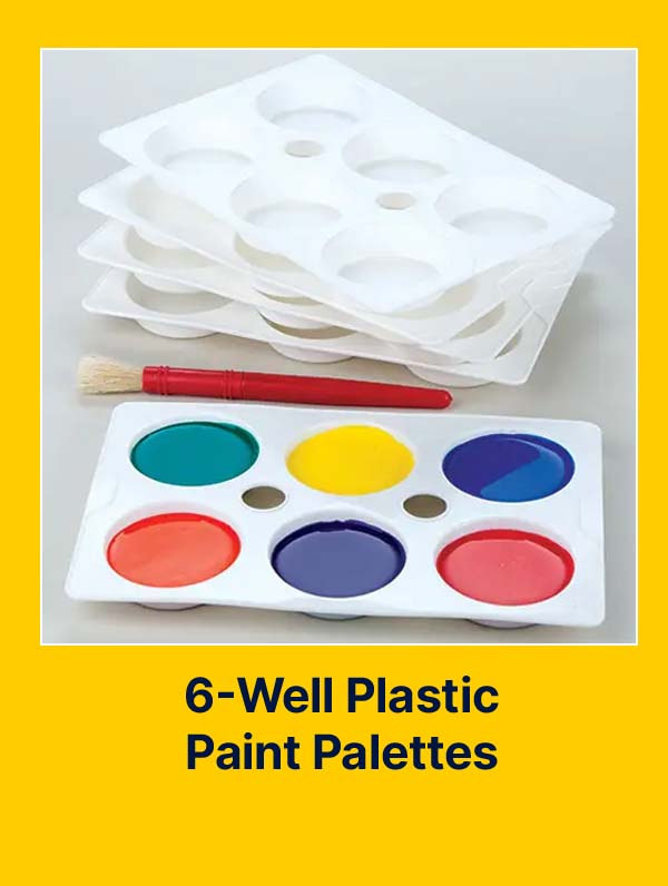 6-Well Plastic Paint Palettes