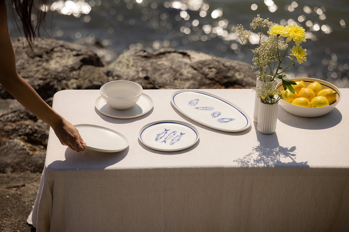 Most beautiful things get put away. These get put to work. Made for the table, the porch, the long meal.