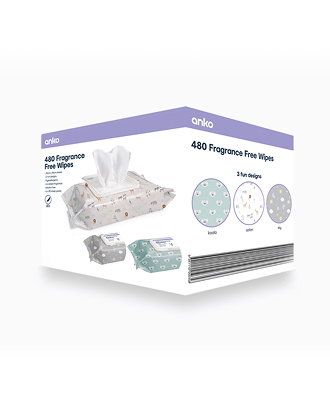 Anko fragrance free wipes, 480 pack