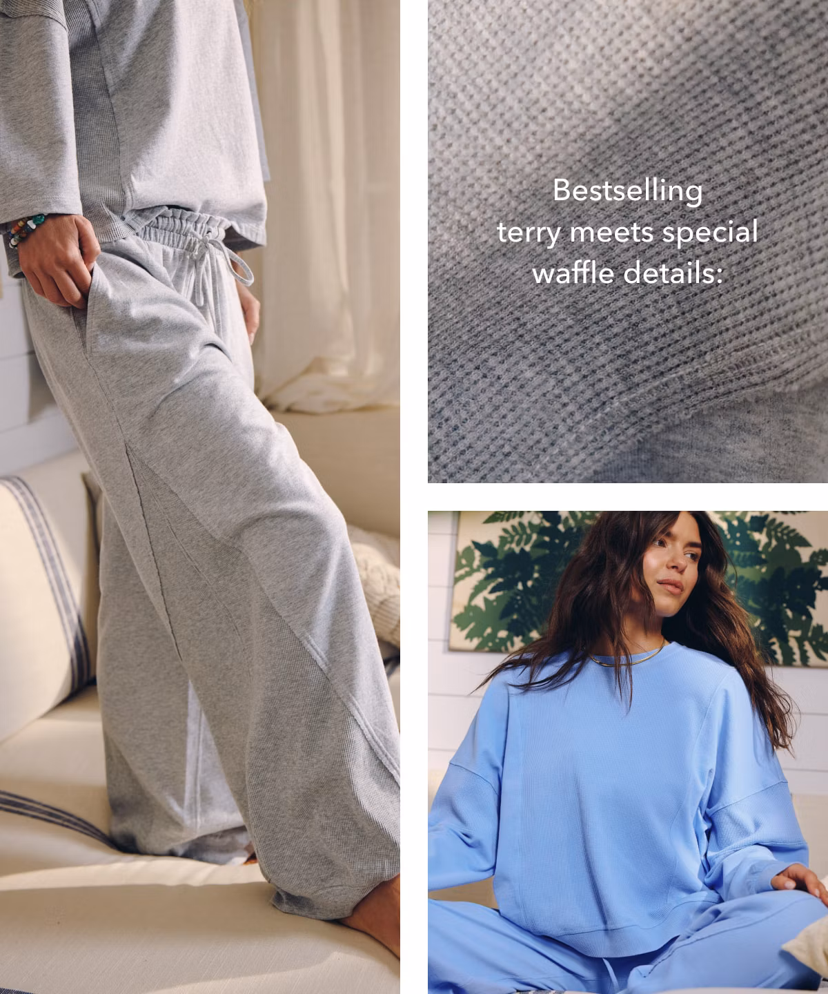 Bestselling terry meets special waffle details: