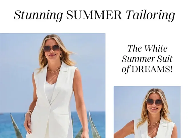 Ivory Longline Sleeveless Blazer