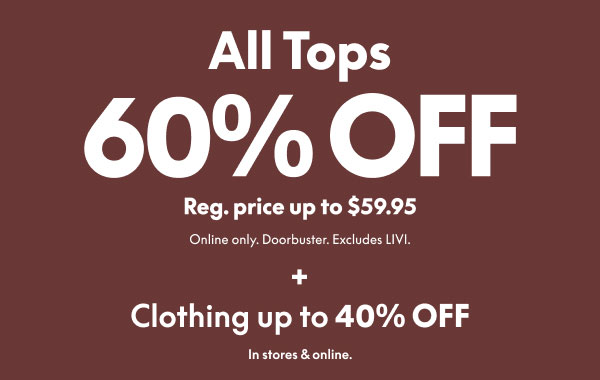 Tops 60% Off