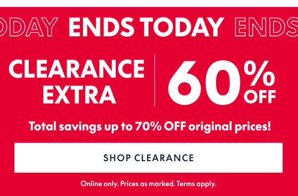 60% Off Clearance