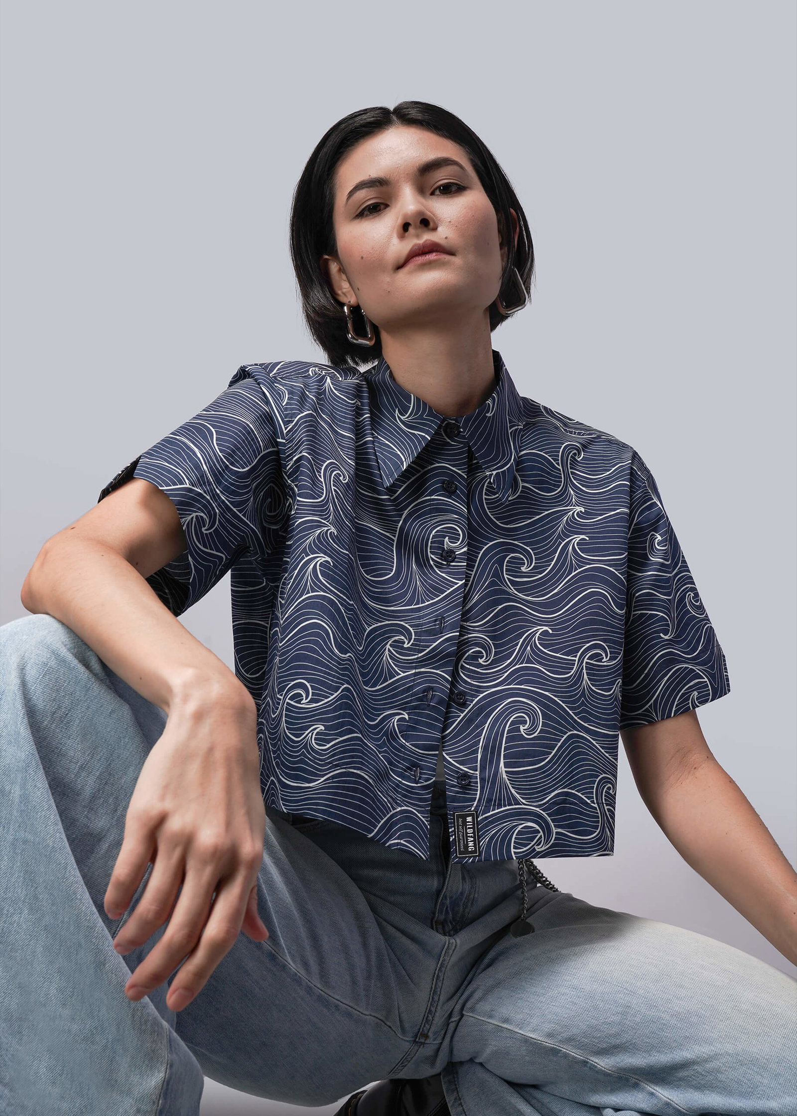 Image of The Essential Cropped Button Up