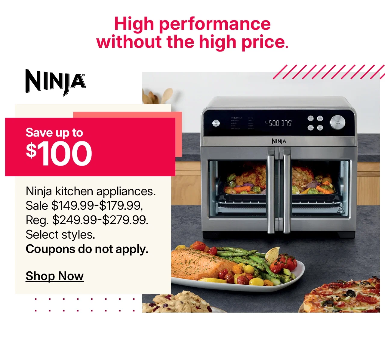 save up to $100 ninja kitchen appliances. sale $149.99 to $179.99. shop now.
