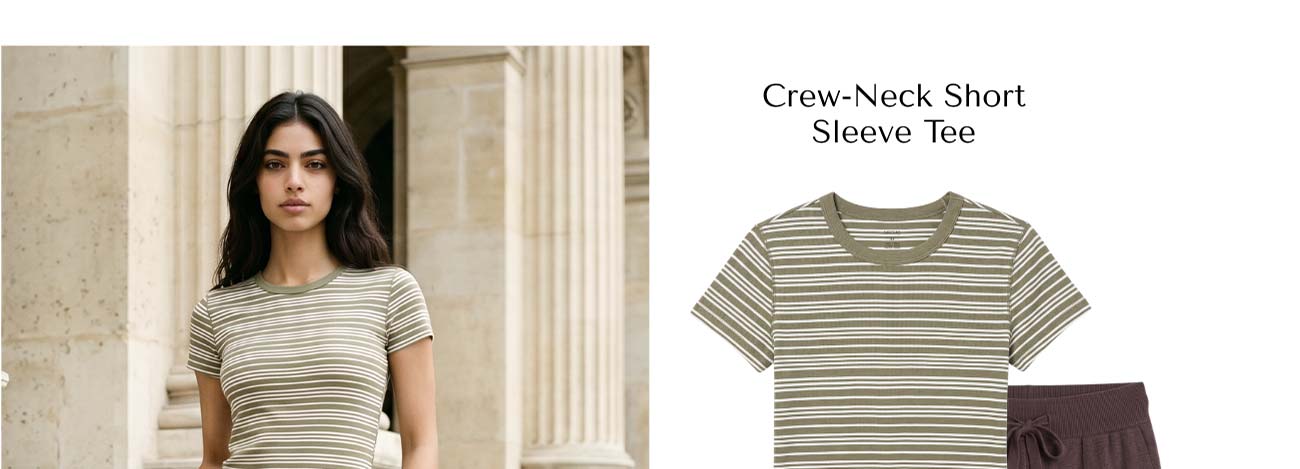 Crew-Neck Short Sleeve Tee