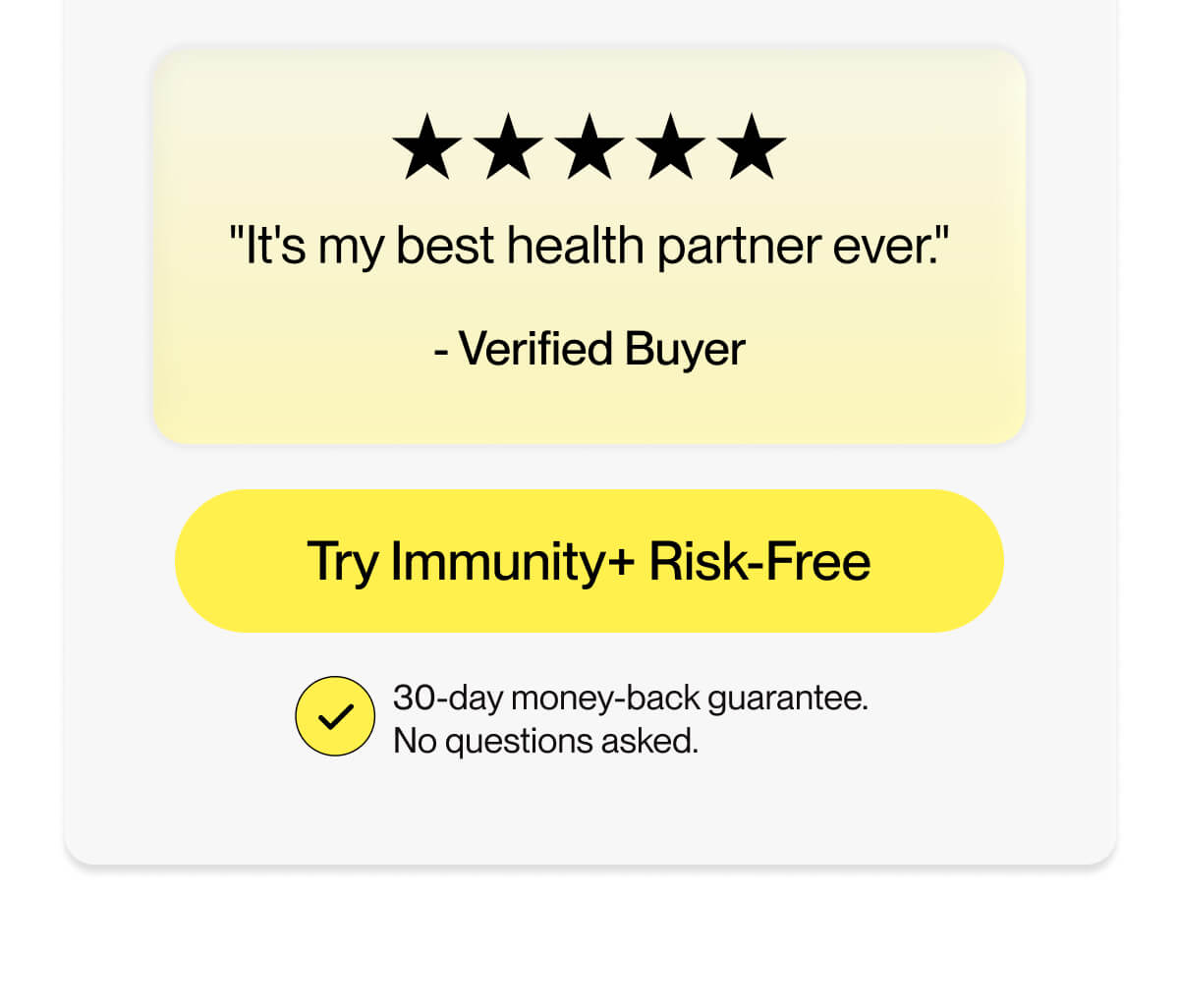 Try Immunity+ Risk-Free