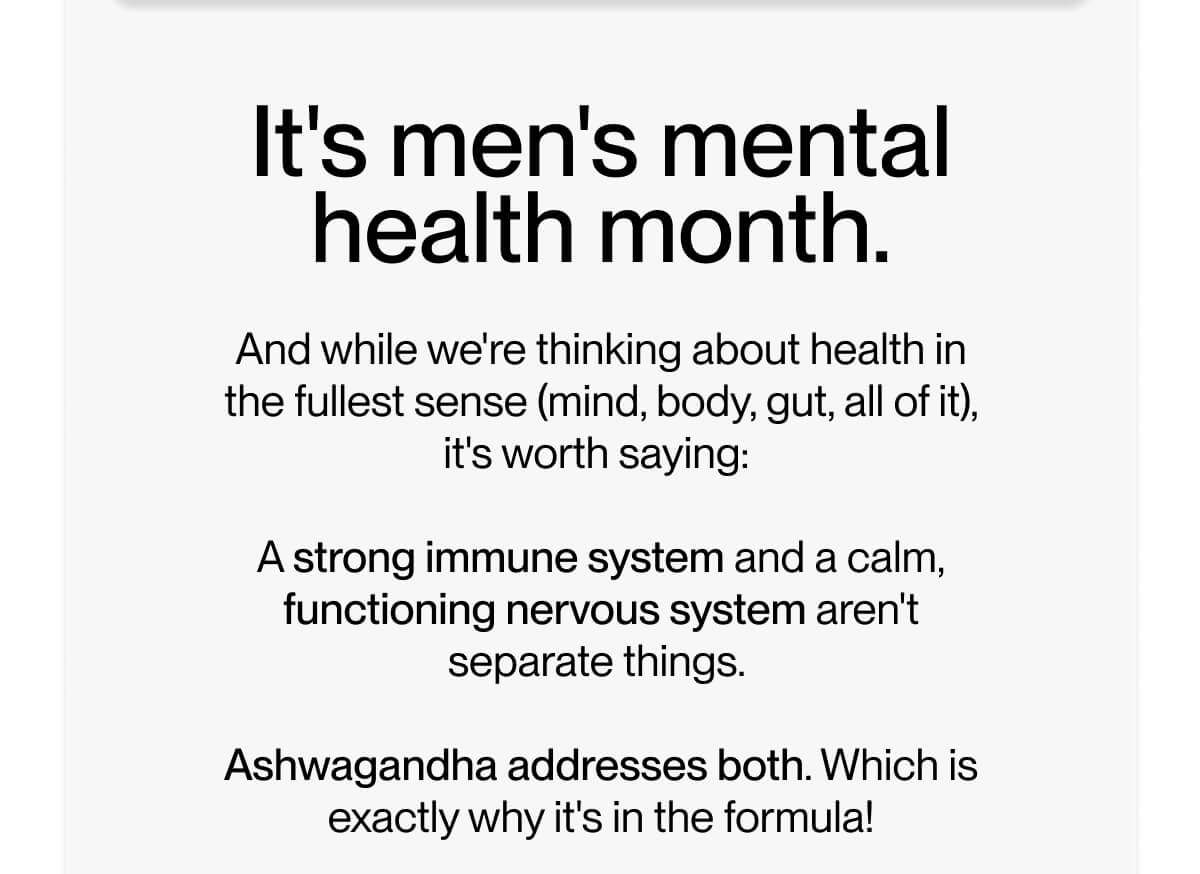 And while we're thinking about health in the fullest sense (mind, body, gut, all of it), it's worth saying: