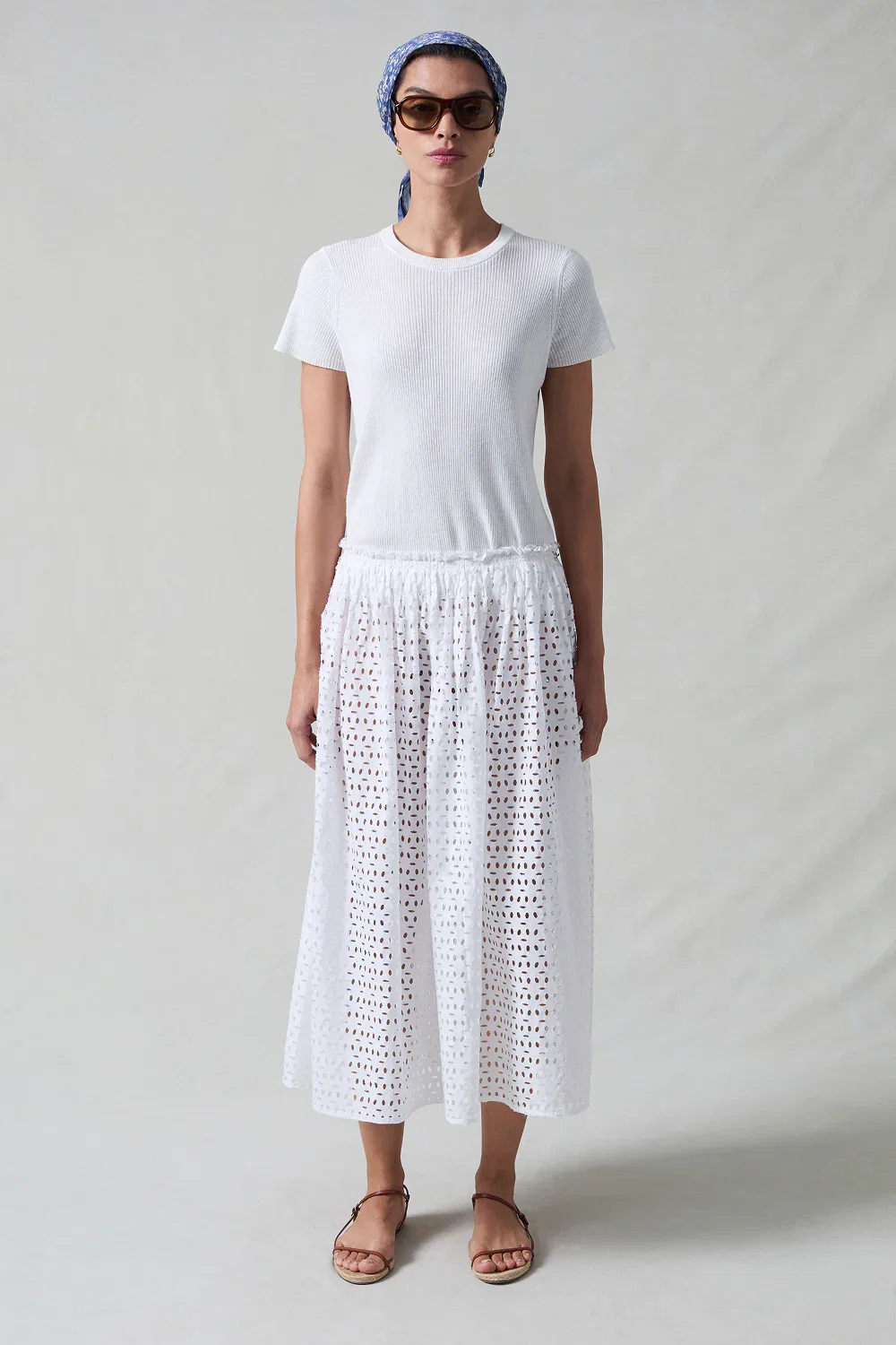 Image of Laser Cut Ballet Skirt White