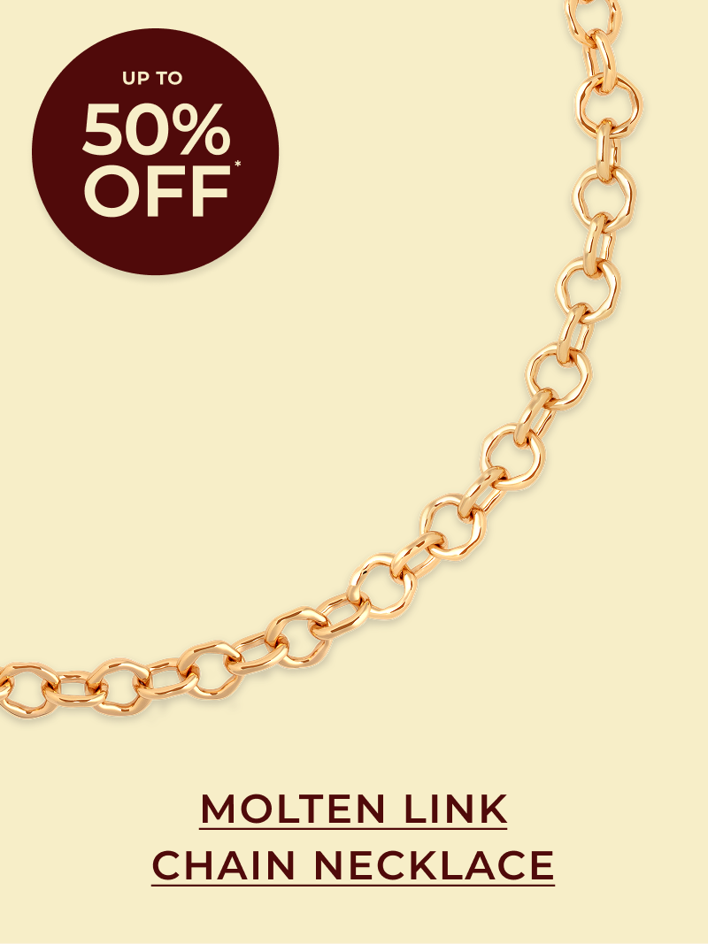 Molten link chain necklace