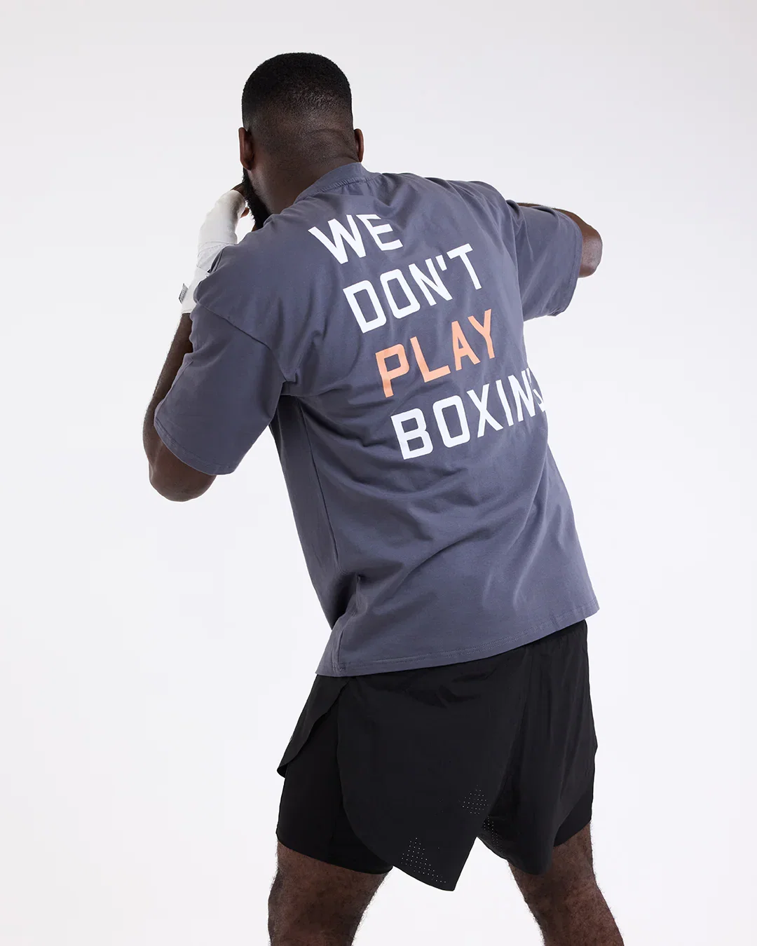 Image of We Don't Play Boxing Oversized T-Shirt - Charcoal