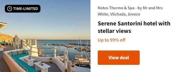 Serene Santorini hotel with stellar views