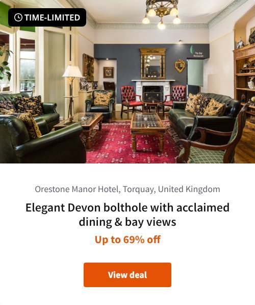 Elegant Devon bolthole with acclaimed dining &amp; bay views