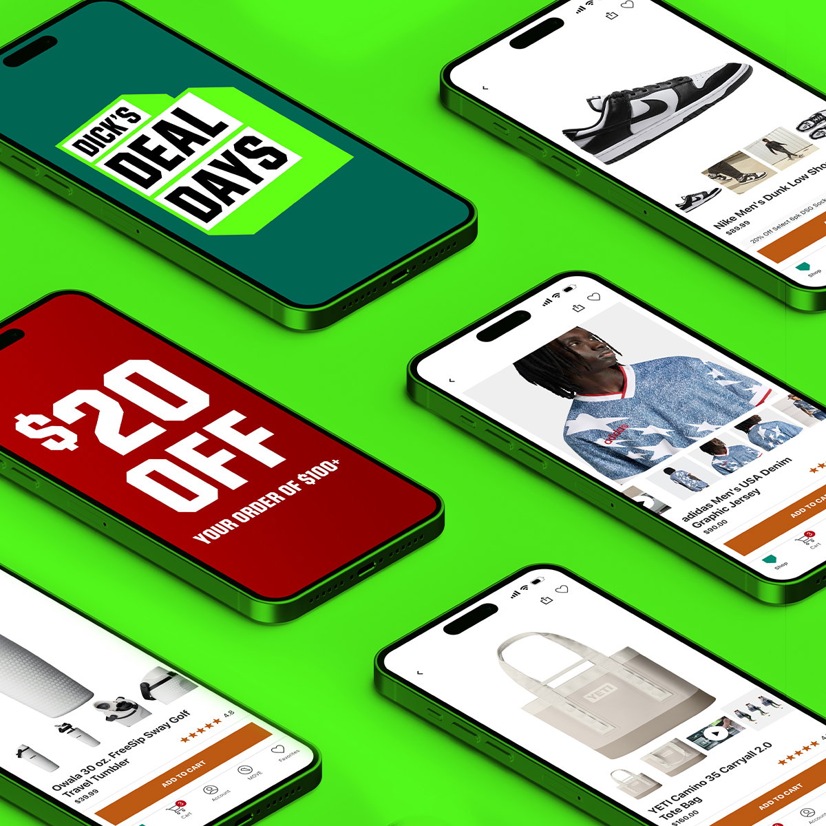 Dick's deal days. $20 off your order of $100 or more.