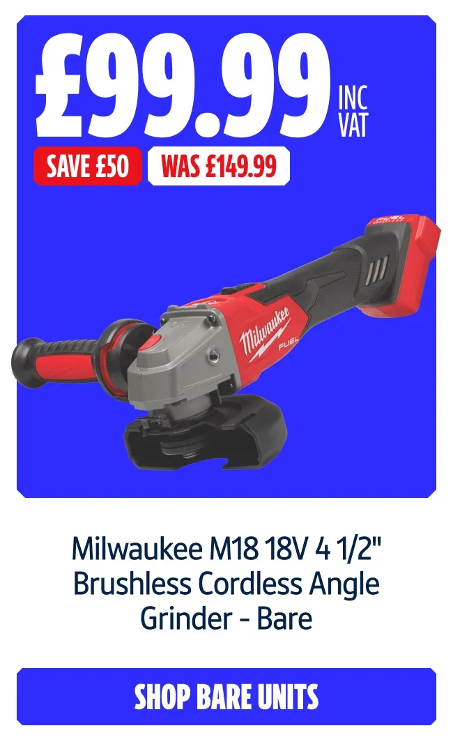 Save £50 Milwaukee M18 18V 4 1/2