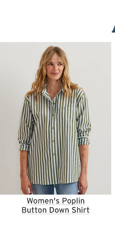 Women's Poplin Button Down Shirt