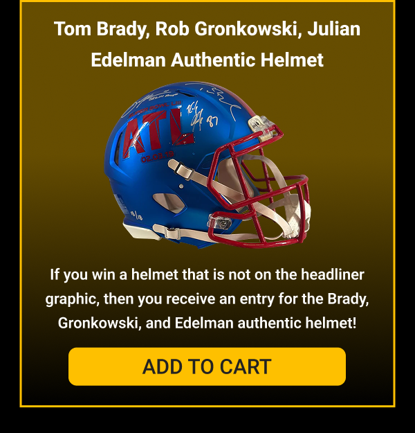 Tom Brady, Rob Gronkowski, Julian Edelman Authentic Helmet