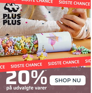 Sidste chance for 20% på Plus-Plus