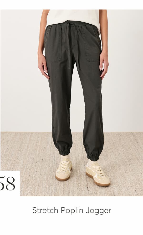 Stretch Poplin Jogger