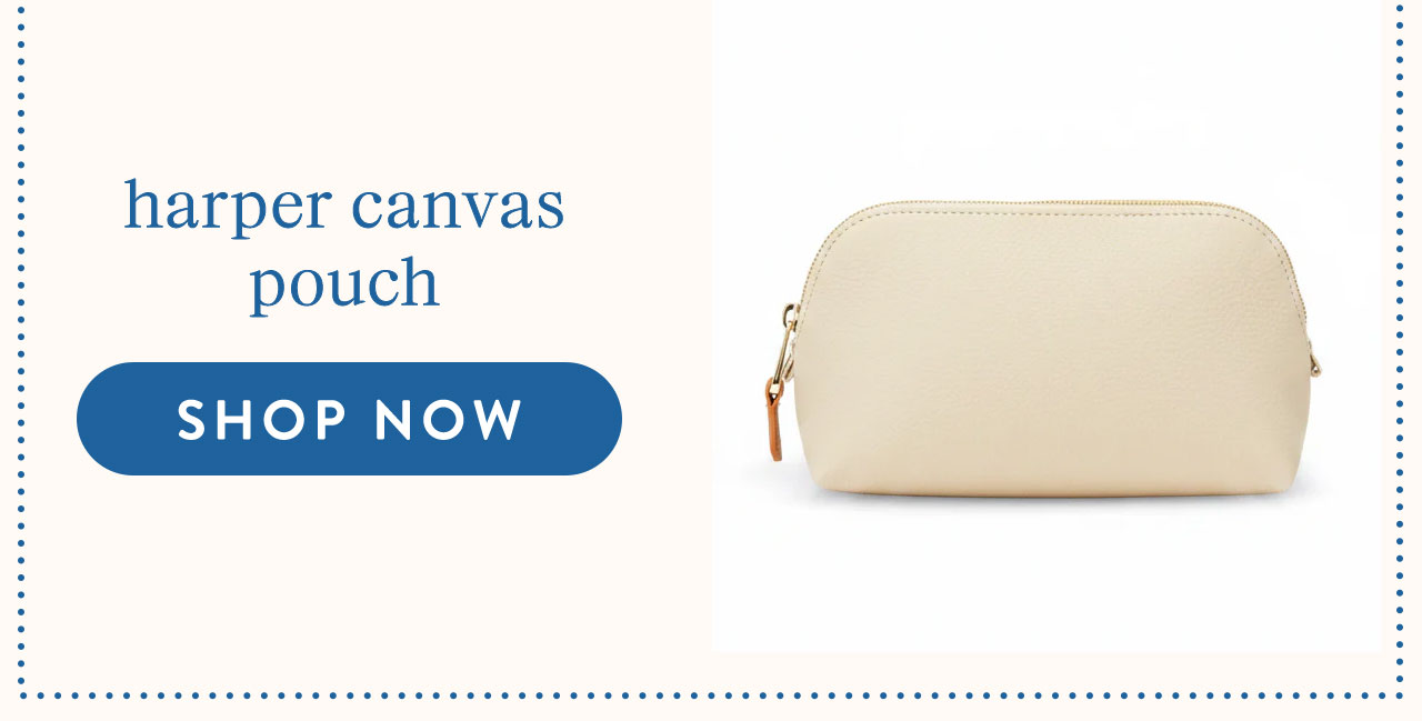 embroider harper canvas pouch 