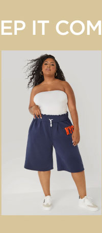 Foldover Drawstring Shorts