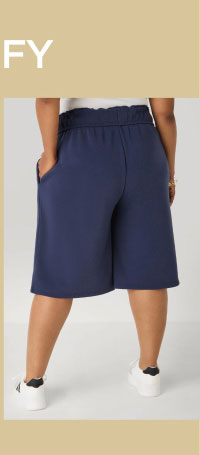 Foldover Drawstring Shorts