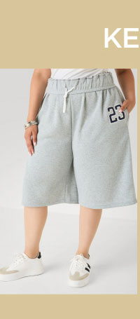 Foldover Drawstring Shorts