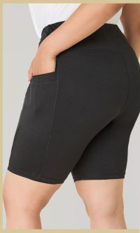 Cell Phone Pocket Biker Shorts