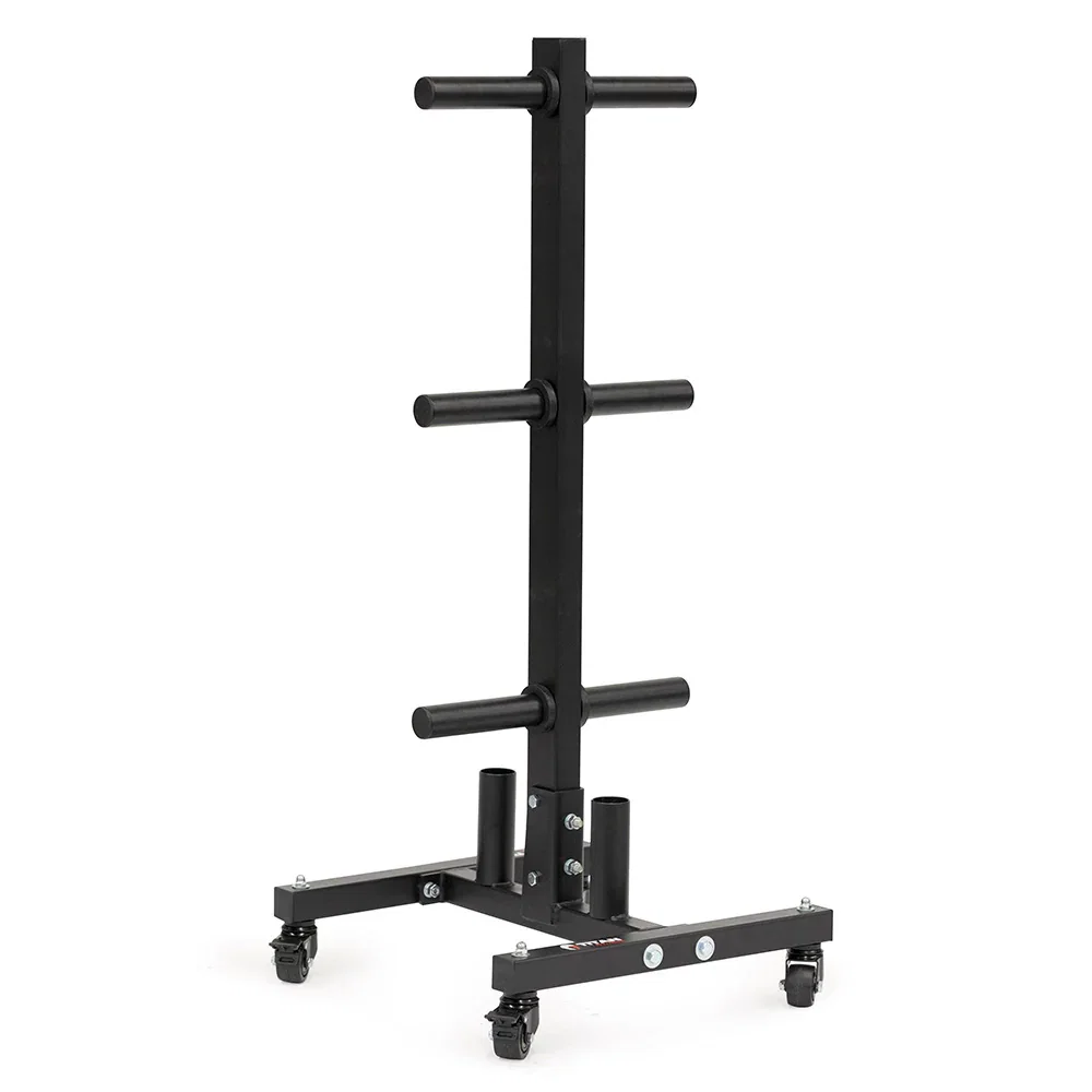 Image of Portable Weight Plate and Barbell Storage Tree