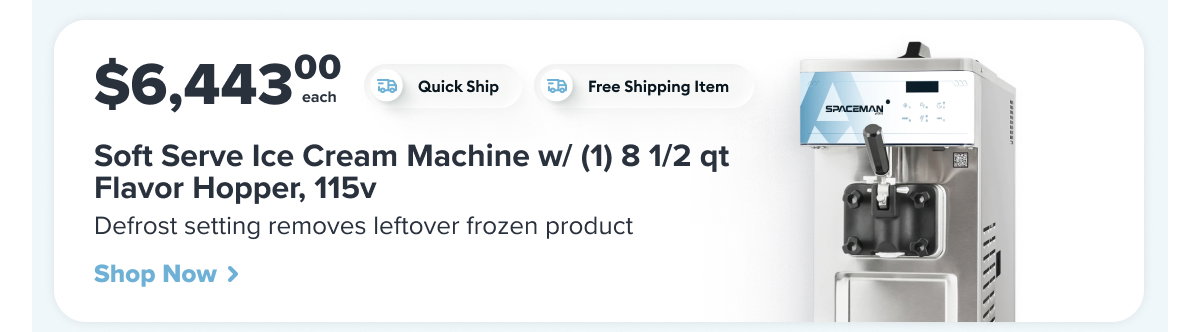Spaceman Soft Serve Ice Cream Machine