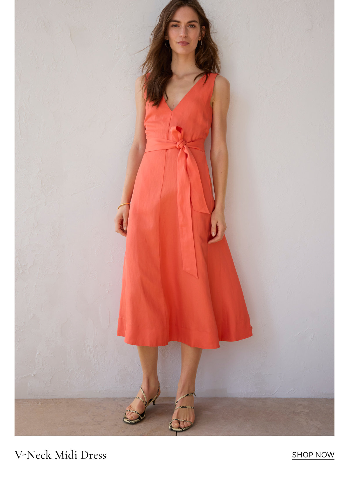 v-neck midi dress | shop now