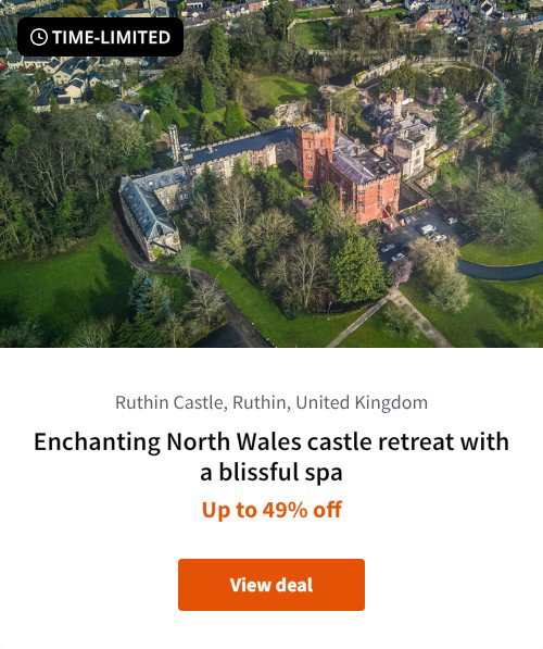 Enchanting North Wales castle retreat with a blissful spa