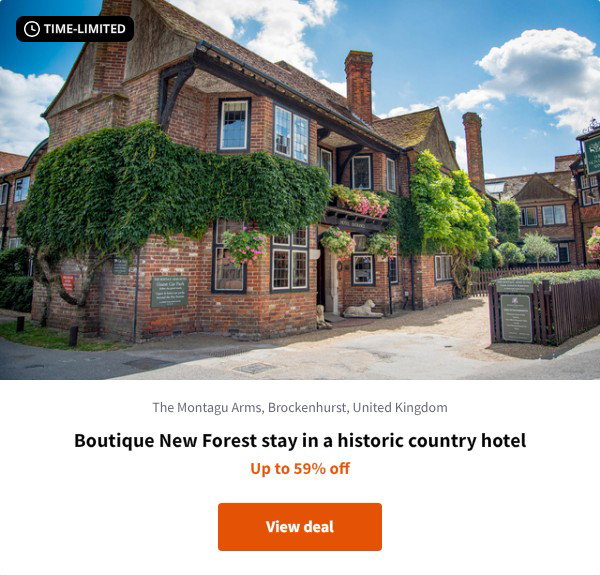 Boutique New Forest stay in a historic country hotel