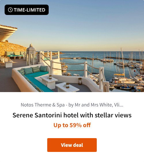 Serene Santorini hotel with stellar views