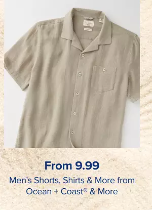 From 12.99 mens shorts, shirts and more from Chaps, IZOD and more.