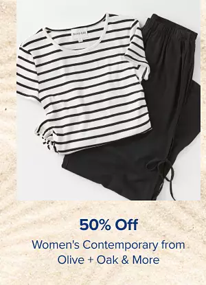 50% off womens contemporary from Olive and Oak and more. Shop now.