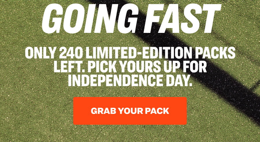 Going Fast Only 240 limited-edition packs left. Pick yours up for Independence Day. grab your pack